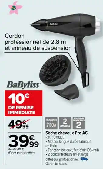 Carrefour Sèche cheveux Pro AC offre
