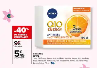Carrefour Soins Q10 NIVEA offre