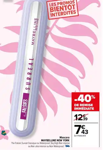 Carrefour Mascara MAYBELLINE NEW YORK offre