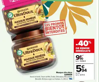 Carrefour Masque ultra doux GARNIER offre