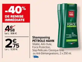 Carrefour Shampooing PÉTROLE HAHN offre