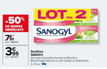 Carrefour Dentifrice SANOGYL offre