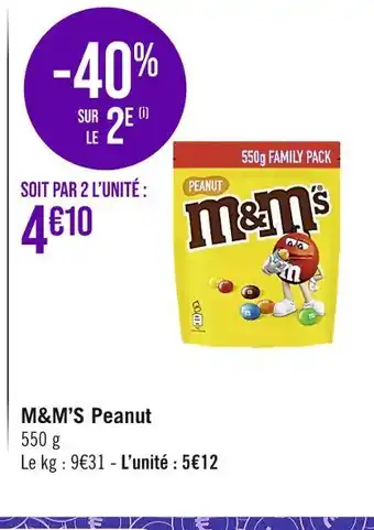 Casino Supermarchés M&m’s m&m’s peanut offre
