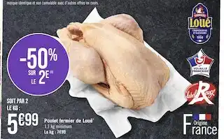 Casino Supermarchés Loué poulet fermier de loué offre