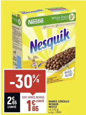 Petit Casino Nestlé barres céréales nesquik offre