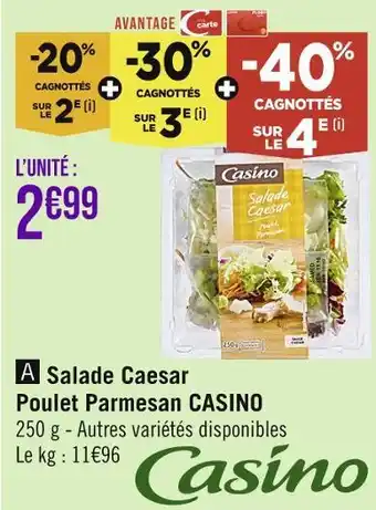 Casino Supermarchés Casino salade caesar poulet parmesan offre