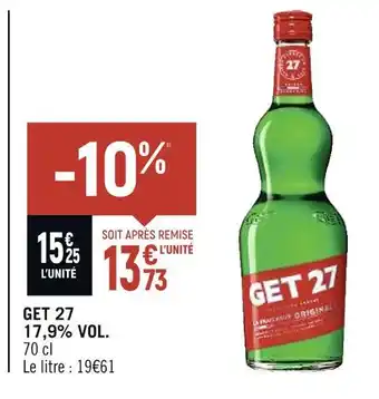 Spar Get 27 get 27 17,9% vol offre