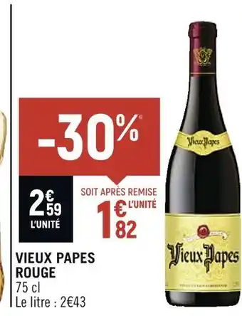 Spar Vieux papes rouge offre