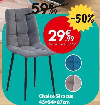 Maxi Bazar Chaise siracus 45x54x87cm offre