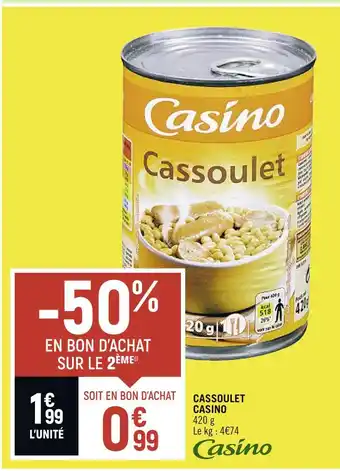 Petit Casino Casino cassoulet offre