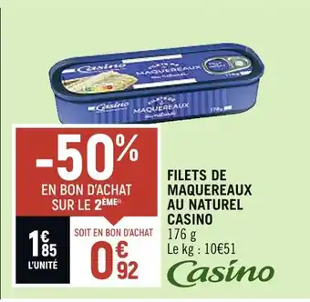 Spar Casino filets de maquereaux au naturel offre