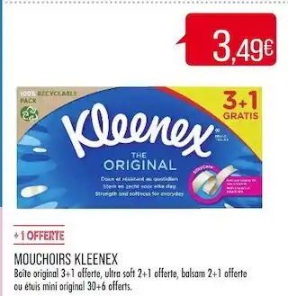 Match Kleenex mouchoirs offre