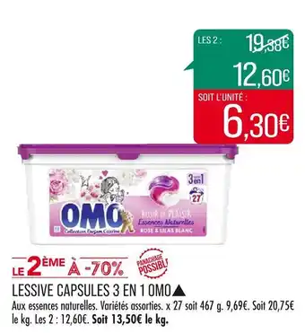 Match Omo lessive capsules 3 en 1 offre
