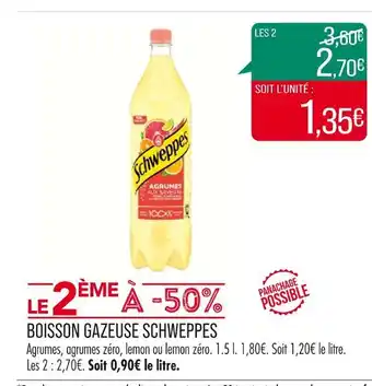 Match Schweppes boisson gazeuse offre