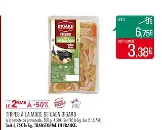 Match Bigard tripes à la mode de caen offre