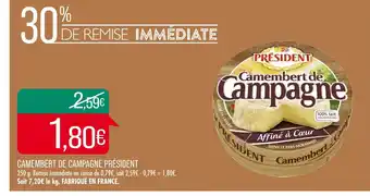 Match Président camembert de campagne offre