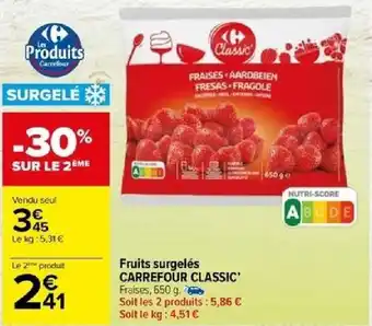 Carrefour Fruits surgelés CARREFOUR CLASSIC' offre