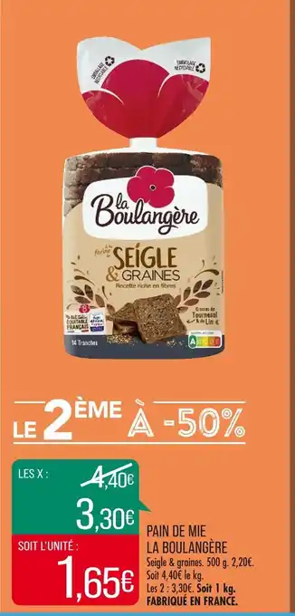 Match La boulangère pain de mie offre