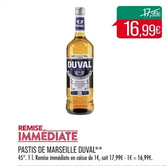Match Duval pastis de marseille offre