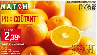 Match Orange à jus salustiana offre