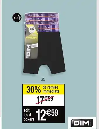 Cora x Carrefour Dim boxers enfant offre