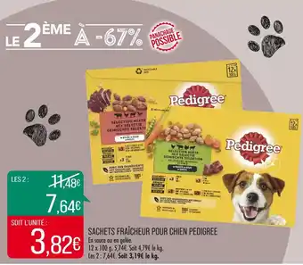 Match Pedigree sachets fraîcheur pour chien offre