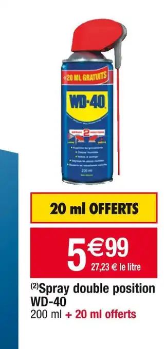Cora x Carrefour Wd-40 (2)spray double position offre