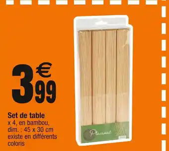 Cora x Carrefour Set de table offre