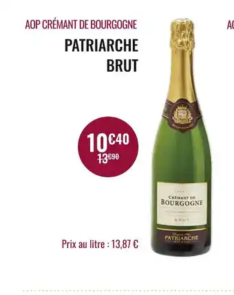 Nicolas Aop crémant de bourgogne patriarche brut offre