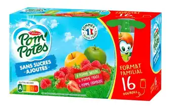 Carrefour Pom'pote pom' potes sans sucres ajoutés format familial offre
