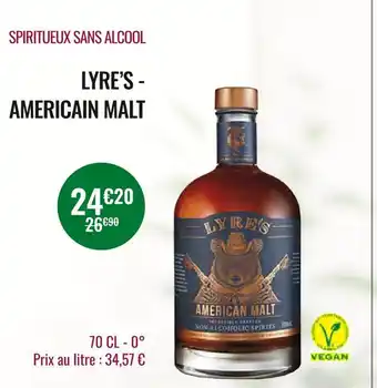 Lyre’s spiritueux sans alcool - americain malt