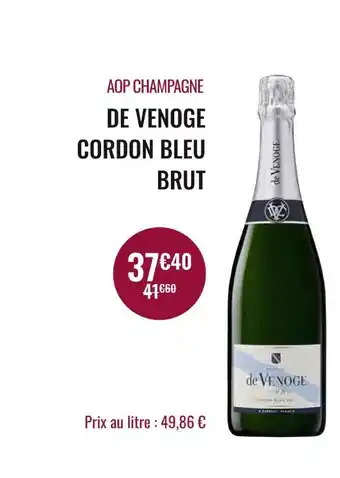 Nicolas De venoge aop champagne brut cordon bleu offre