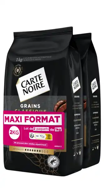 Carrefour Carte noire café en grains maxi format offre