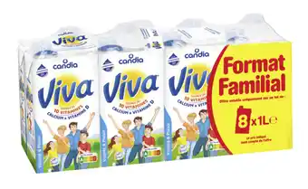 Carrefour Market Candia lait u.h.t. vitaminé viva format familial offre