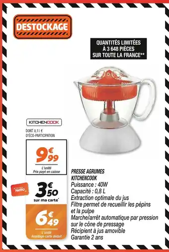 Netto Kitchencook presse agrumes offre