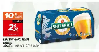 Netto Shilbrau bière sans alcool blonde offre