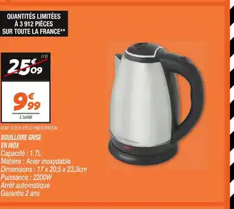 Netto Esperanza bouilloire grise en inox offre