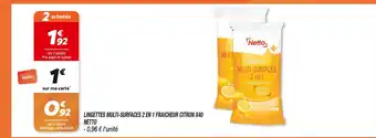 Netto Netto lingettes multi-surfaces 2 en 1 fraicheur citron x40 offre