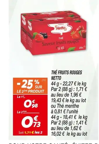 Netto thé fruits rouges