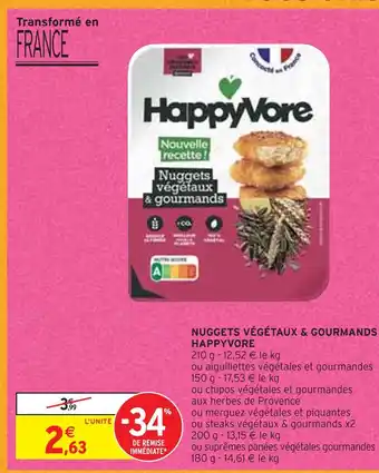 Happyvore nuggets végétaux & gourmands
