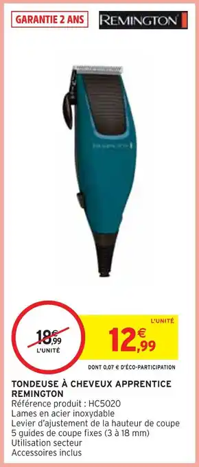 Intermarché Remington tondeuse à cheveux apprentice offre