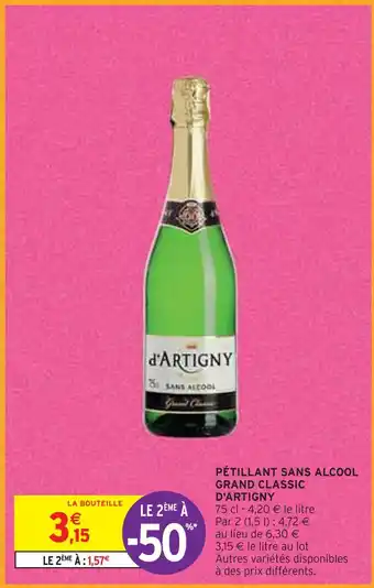 Intermarché D'artigny pétillant sans alcool grand classic offre