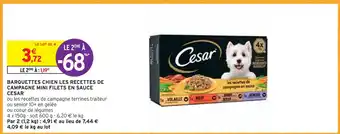 Cesar barquettes chien les recettes de campagne mini filets en sauce