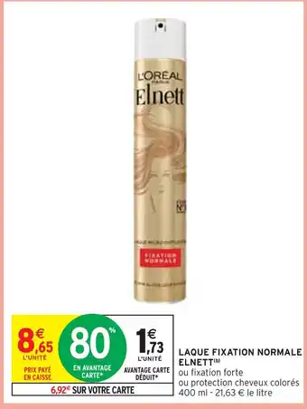 Intermarché Elnett laque fixation normale(b) offre
