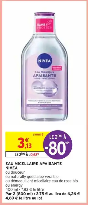 Intermarché Nivea eau micellaire apaisante offre