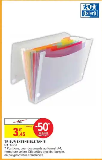 Intermarché Oxford trieur extensible tahiti offre