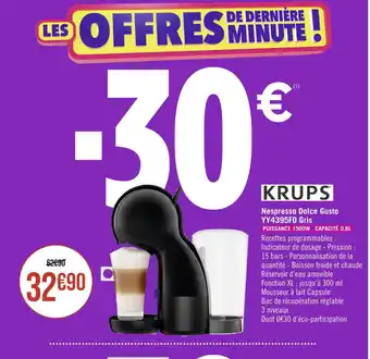 Nespresso Dolce Gusto YY4395FD Gris
