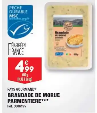 ALDI BRANDADE DE MORUE PARMENTIERE offre