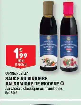 ALDI SAUCE AU VINAIGRE BALSAMIQUE DE MODÈNE offre