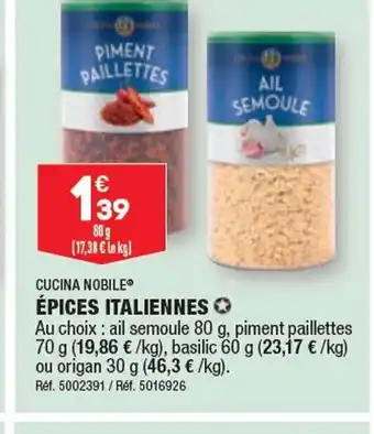 ALDI ÉPICES ITALIENNES offre
